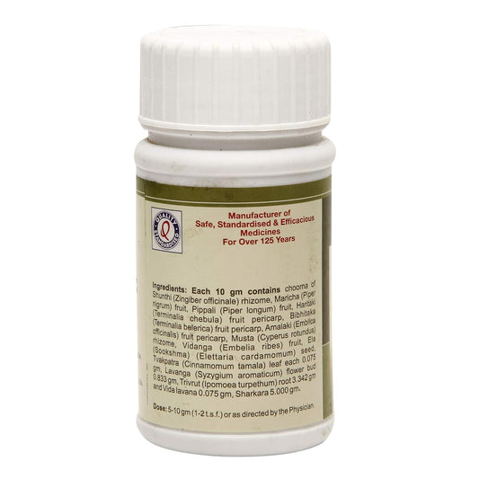 Dhootapapeshwar Avipattikar Choorna 500 gm for indigestion, flatulence, bloating, nausea, vomiting, constipation, spleen disorders