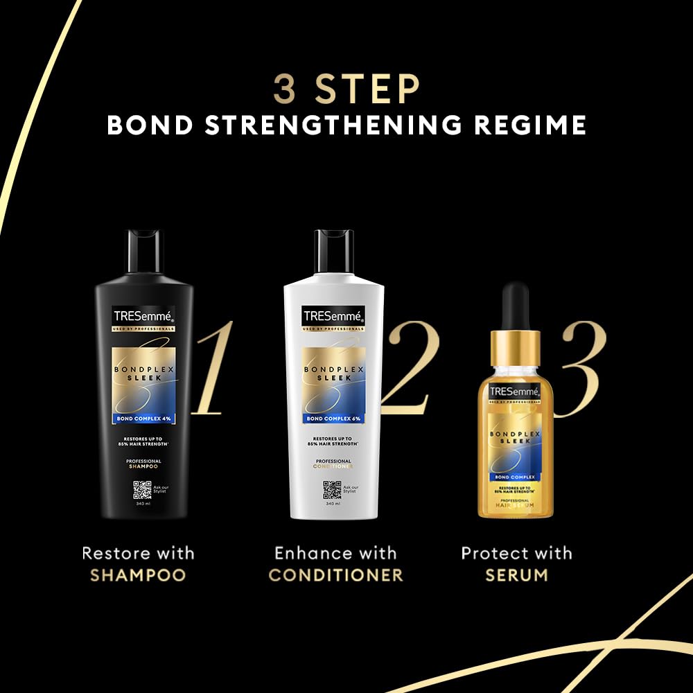 TRESemme Bondplex Sleek Shampoo 1000ml With Salon-Inspired Protein Bonding Complex | Repairs Damaged Hair | Restores Hair Strength