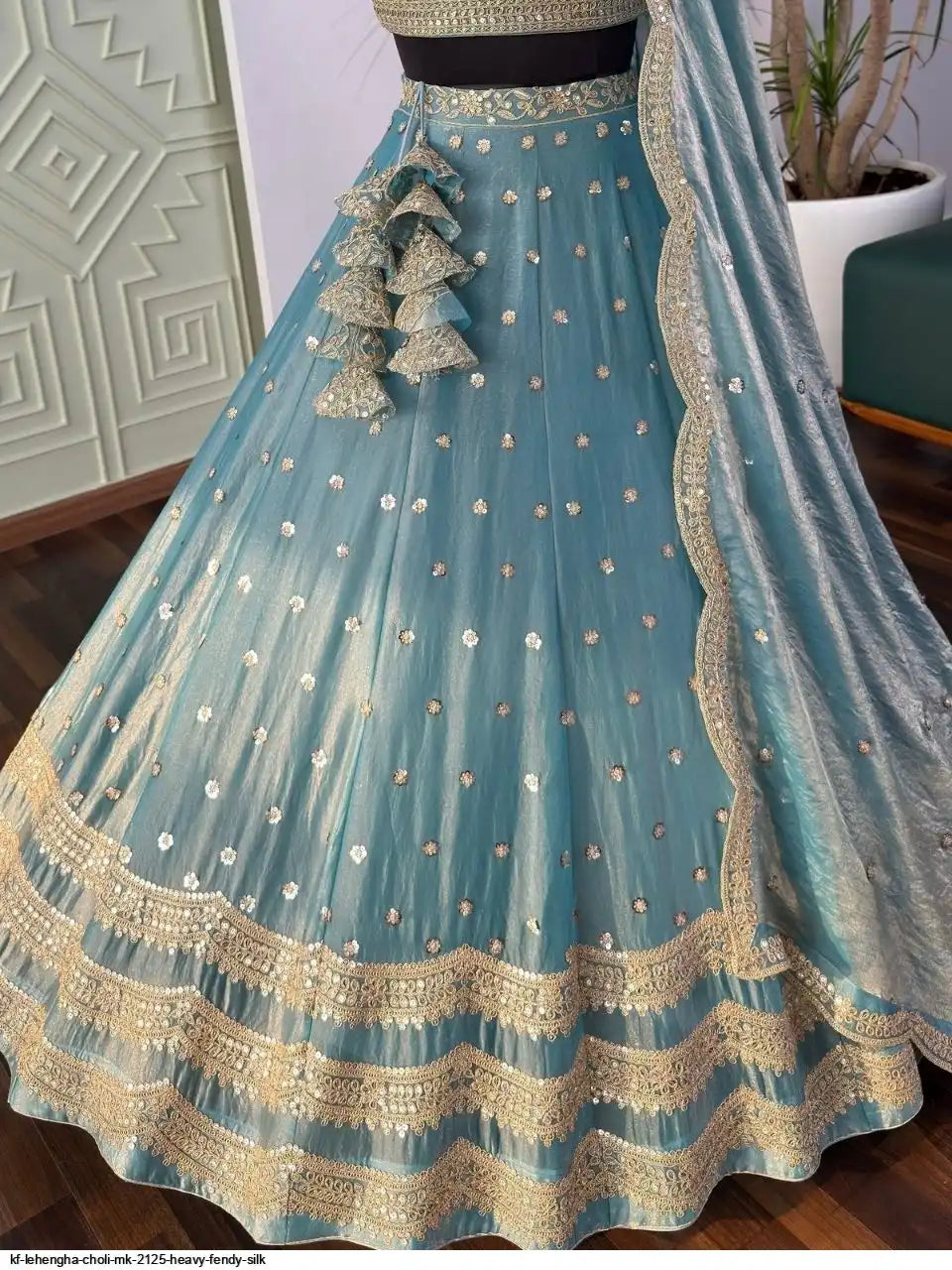KF LEHENGHA CHOLI MK 2125 HEAVY FENDY SILK