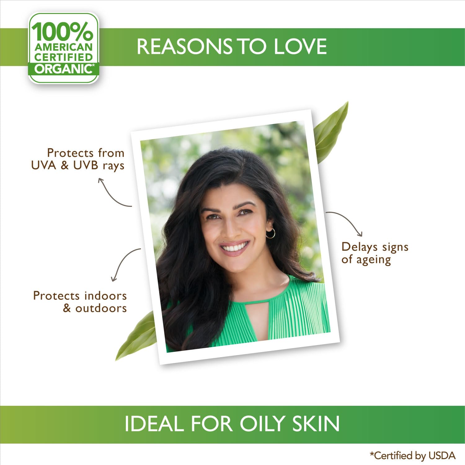Organic Harvest Sunscreen SPF 30 with Blue Light Technology, Protects From Harmful UVA & UVB Rays, PA+++, Hydrates & Nourishes Skin, For Oily Skin, 100% American Certified Organic, Sulphate & Paraben Free - 100gm