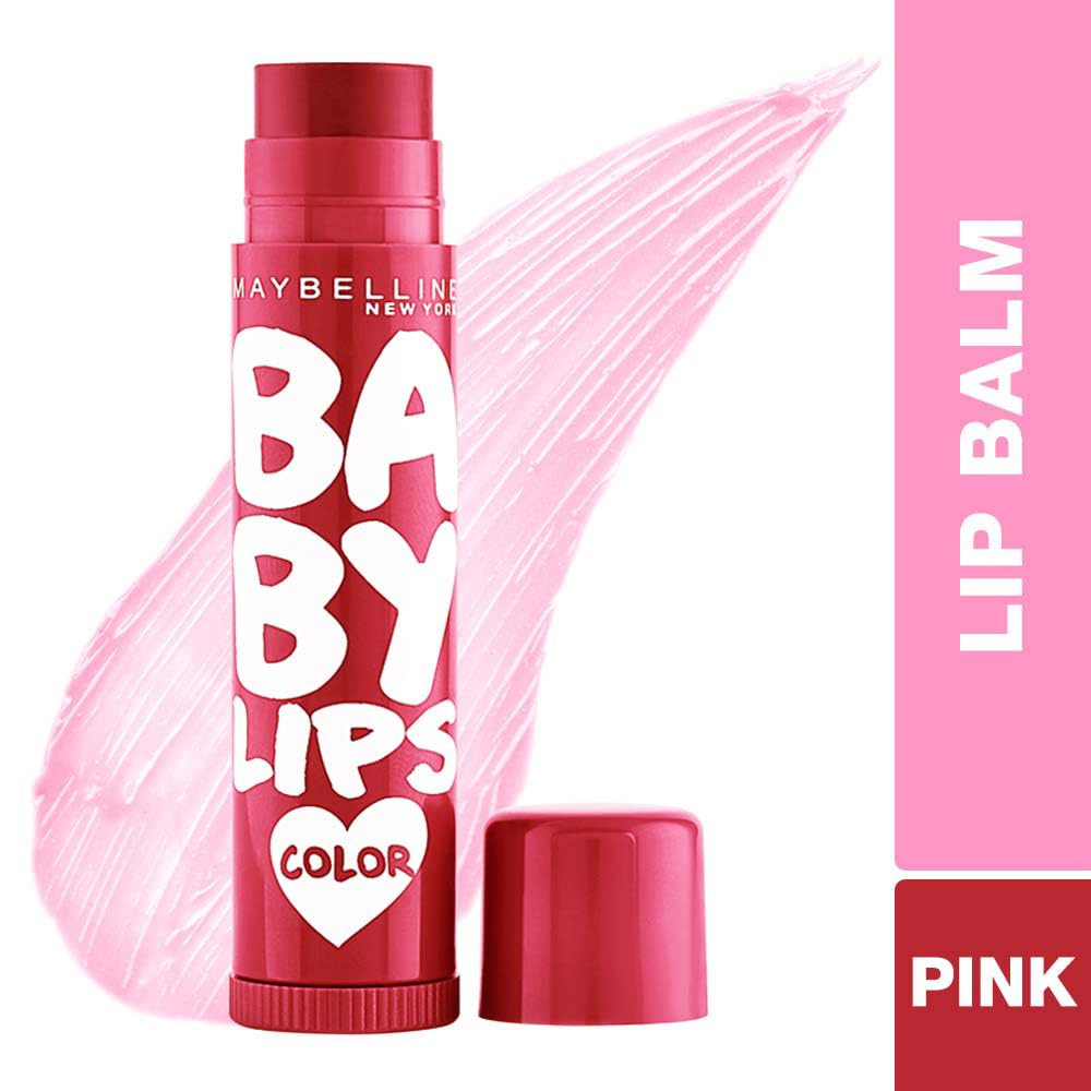 Maybelline New York Baby Lips Color Balm Combo Pack Lip Balm - Pink Lolita + Berry Crush Lip Balms and Lip Care, Long-lasting Hydration, Lip Balm With SPF, Translucent color, Pack of 2 | 8gm
