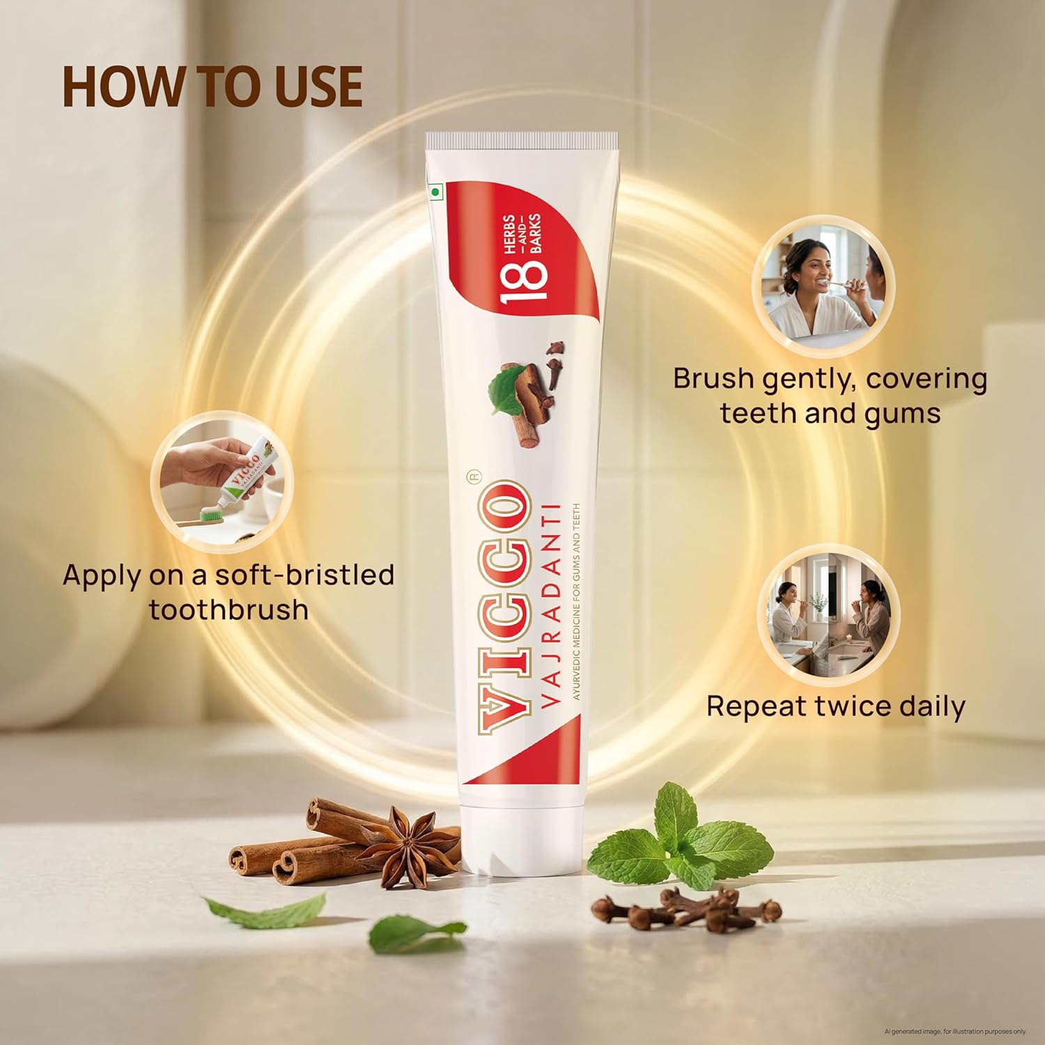 Vicco Vajradanti Paste I Ayurvedic Toothpaste - 200g (Pack of 3)
