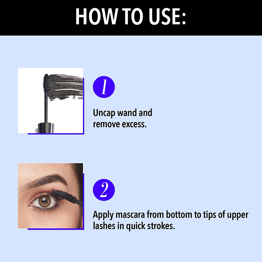 Blue Heaven Lash Twist Curling Mascara for Women | Waterproof, Smudge Proof & Long Lasting | Quick Dry, No Clumping | Intense Black Volumizing & Curling Mascara | 12ml