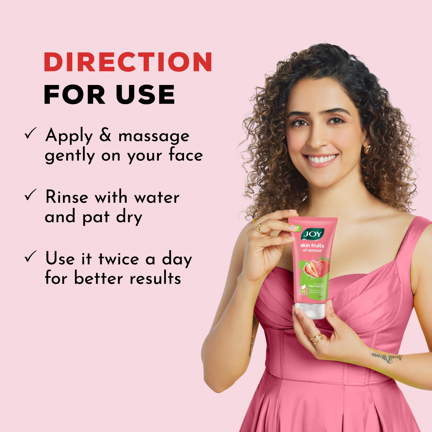 Joy Skin Fruits Strawberry Oil Removal Face Wash, 150ml