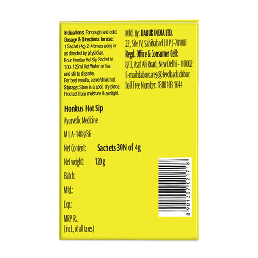 Dabur Honitus Hot Sip Ayurvedic Kaadha (4gm Each) – 30 Sachets cough , cold and viral care
