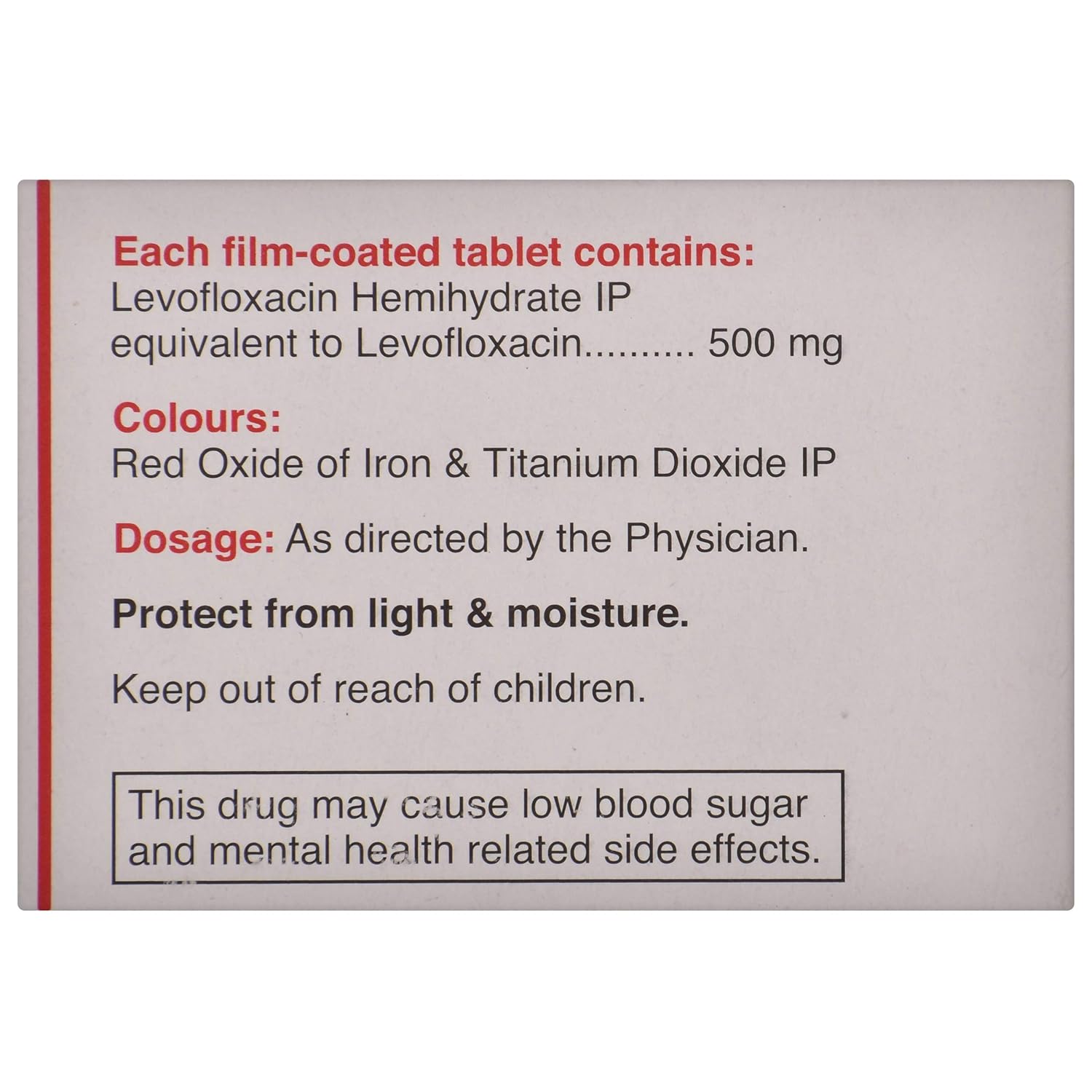 Levoflox 500 Tablet – 10 Tablets for Bacterial infections