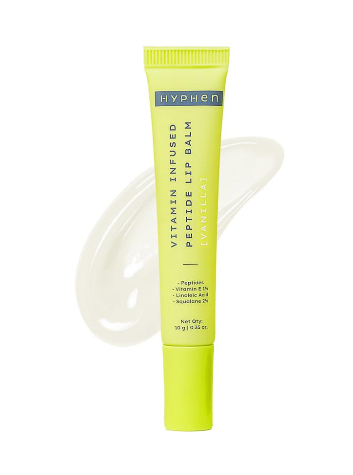 Hyphen Vitamin Infused Peptide Lip Balm - Vanilla For Dry & Chapped Lips, Hydrates & Moisturizes (10 g)