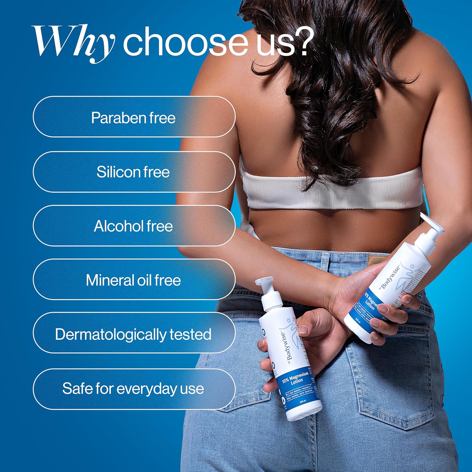 BeBodywise 10% Magnesium Body Lotion for Muscle Soreness & Cramps With Lavender Oil & Shea Butter - 200 ml