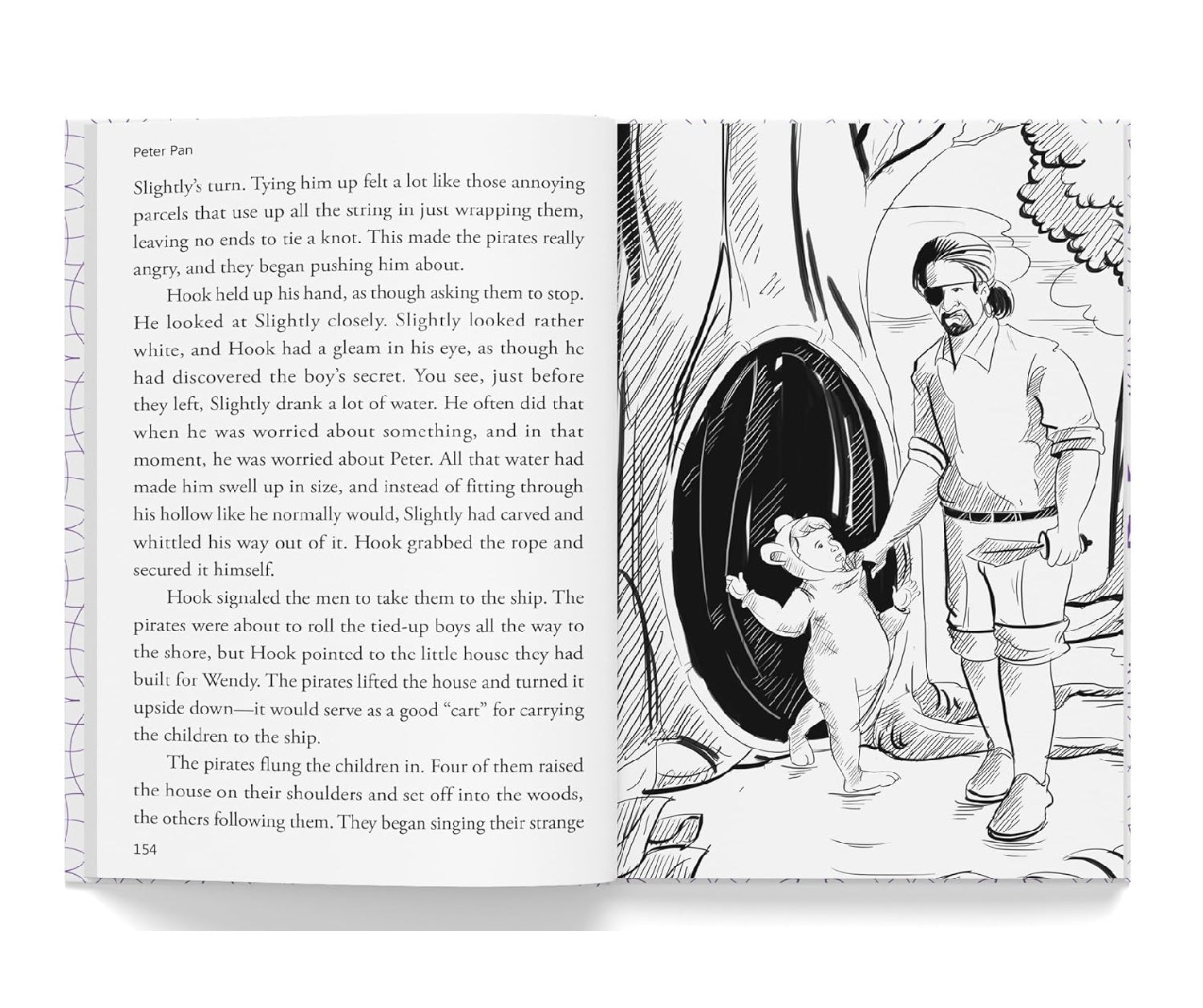 Peter Pan : Illustrated Abridged Children Classics English Novel with Review Questions Hardcover  Book