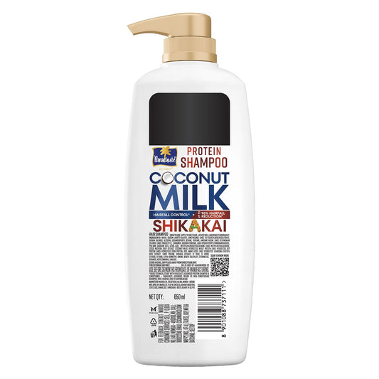 Parachute Advansed Protein Shampoo with Coconut Milk & Shikakai | Up to 96% Hair Fall Reduction & up to 23X Hair Fall Control | Protein Lock Technology | Paraben free | For Men & Women | 650ml