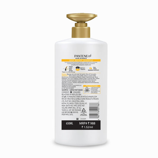 Pantene Hair Science Deep Repair Shampoo 650ml For Damaged Hair