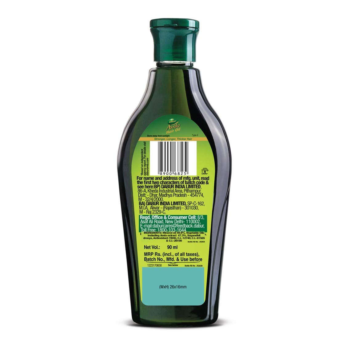 Dabur Amla Hair Oil - for Strong , Long and Thick Hair - 90ml