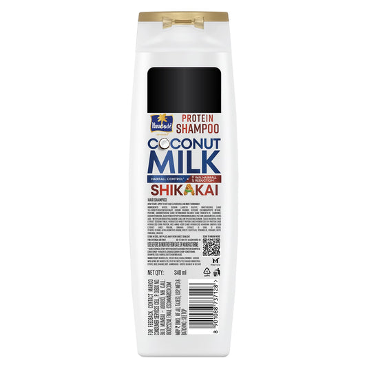 Parachute Advansed Protein Shampoo with Coconut Milk & Shikakai | Up to 96% Hair Fall Reduction & up to 23X Hair Fall Control | Protein Lock Technology | Paraben free | For Men & Women | 340ml