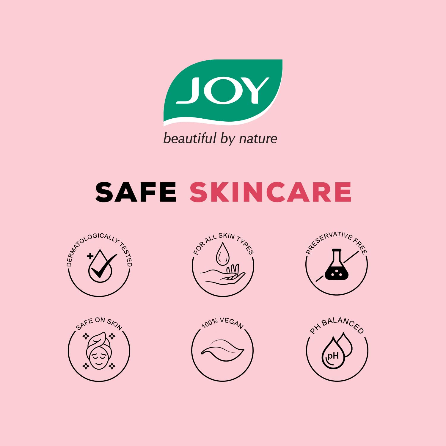 Joy Pink Rose Water Toner with Vitamin E, Hyaluronic Acid & Aloe Vera for Hydrating & Refreshing Skin (150ml)