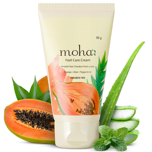 Moha Foot Cream for Dry & Cracked Feet | Deep Nourishment & Fast Healing Heel Repair Cream  | Softening, Exfoliating & Paraben-Free Foot Care for Men & Women - 50g (Pack of 1)