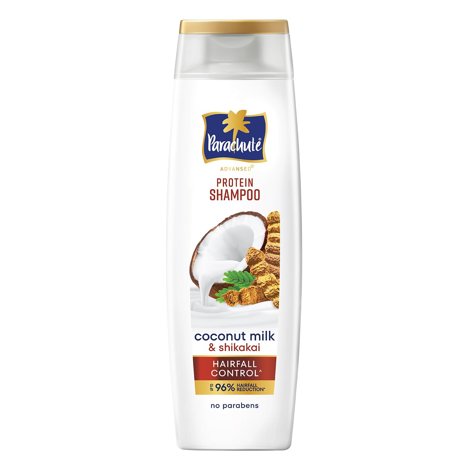 Parachute Advansed Protein Shampoo with Coconut Milk & Shikakai | Up to 96% Hair Fall Reduction & up to 23X Hair Fall Control | Protein Lock Technology | Paraben free | For Men & Women | 80ml