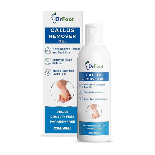 Dr Foot | Callus Remover for Feet | Callus Remover Gel | Feet Dead Skin Remover | Foot Cream for Cracked Heels | Foot Cleaner for Dead Skin | With Urea, Coconut Oil & Aloe Vera | For Men & Women