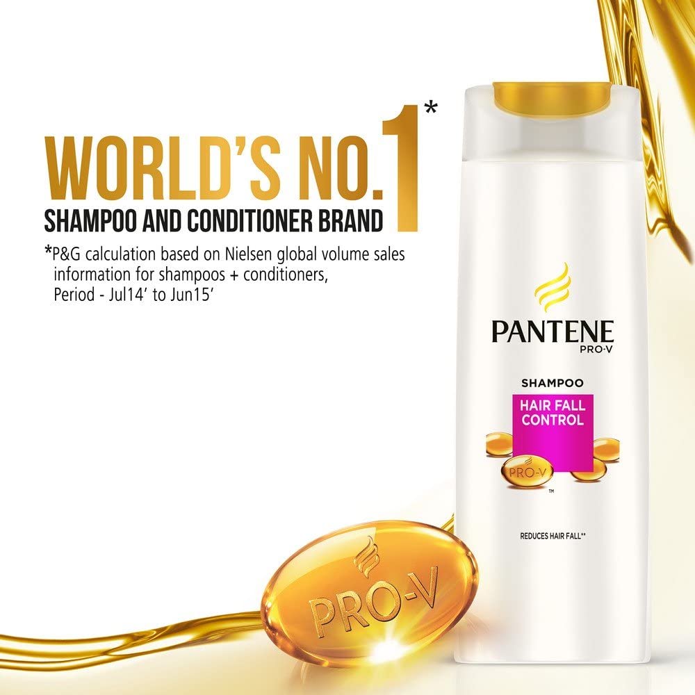 Pantene Hairfall Control Shampoo With Keratin Damage Blockers 180ml