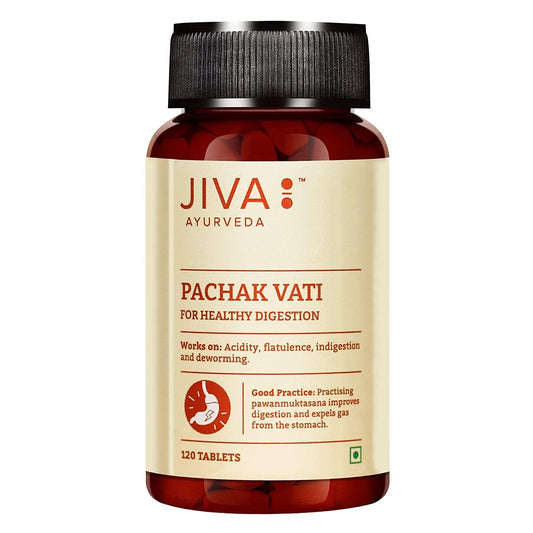 Jiva Ayurveda Pachak Vati (120 Tablets) For flatulence and acidity, gastric disorders, digestive disorders