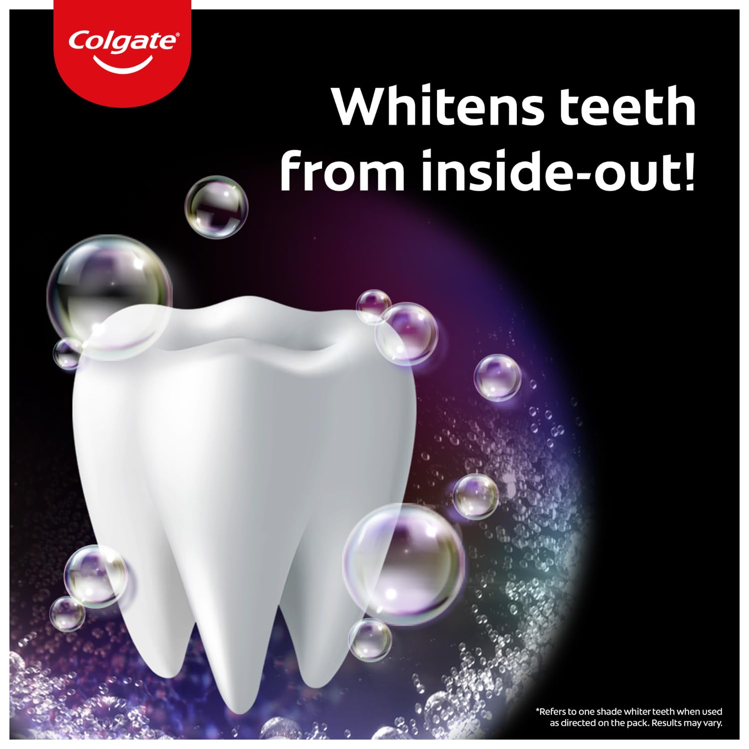 Colgate Visible White O2, Teeth Whitening Toothpaste (25g) for noticeably whiter teeth starting in 3 days with Active Technology, Enamel Safe Teeth Whitening & Fresh Breath(pack of 2)