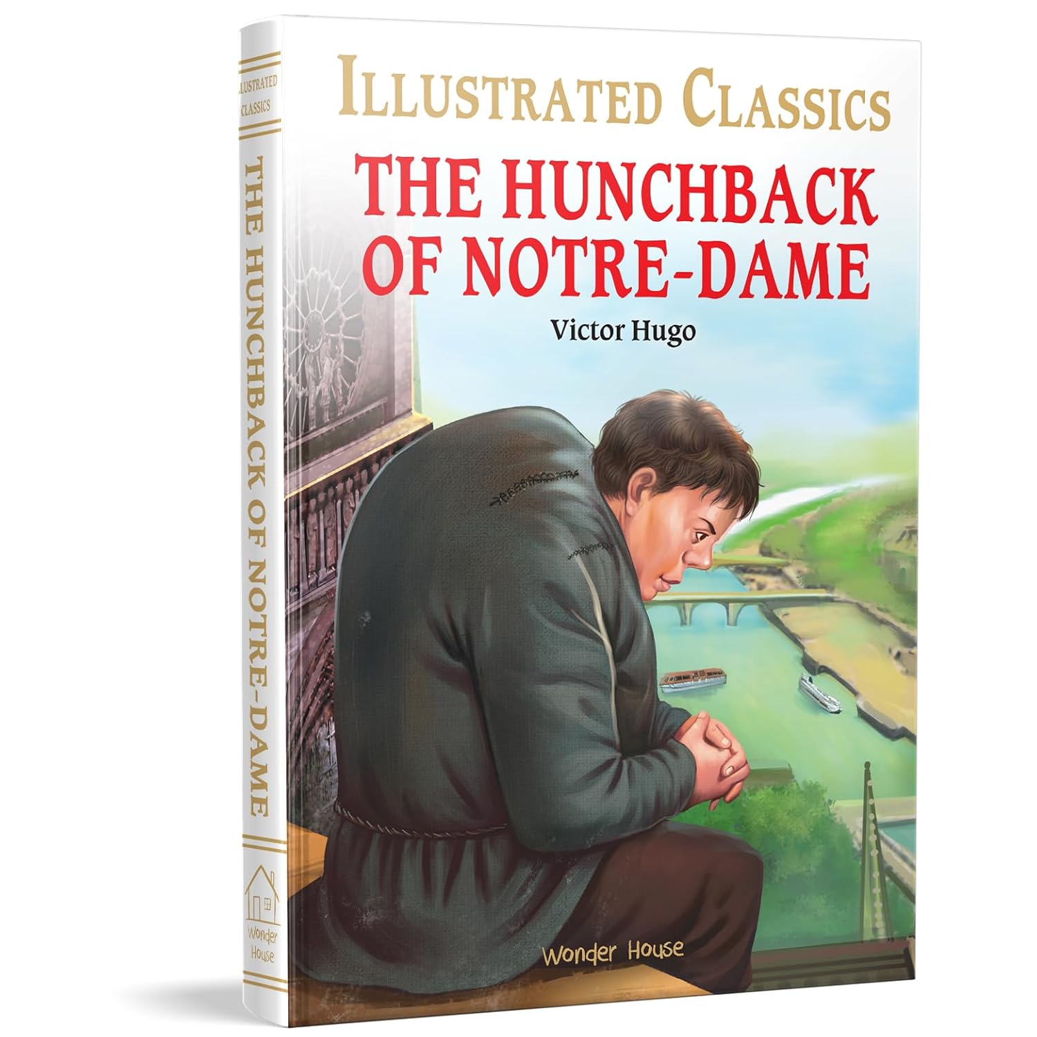 The Hunchback of Notre-Dame for Kids : Illustrated Abridged Children Classic English Novel with Review Questions Hardcover  Book