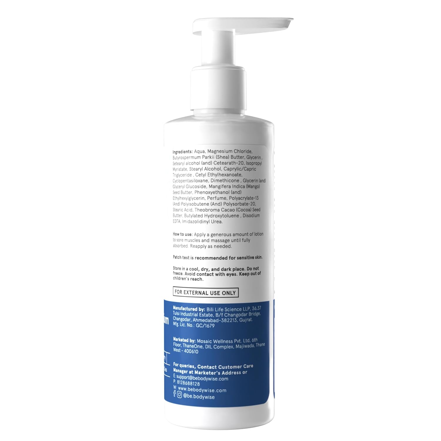 BeBodywise 10% Magnesium Body Lotion for Muscle Soreness & Cramps With Lavender Oil & Shea Butter - 200 ml