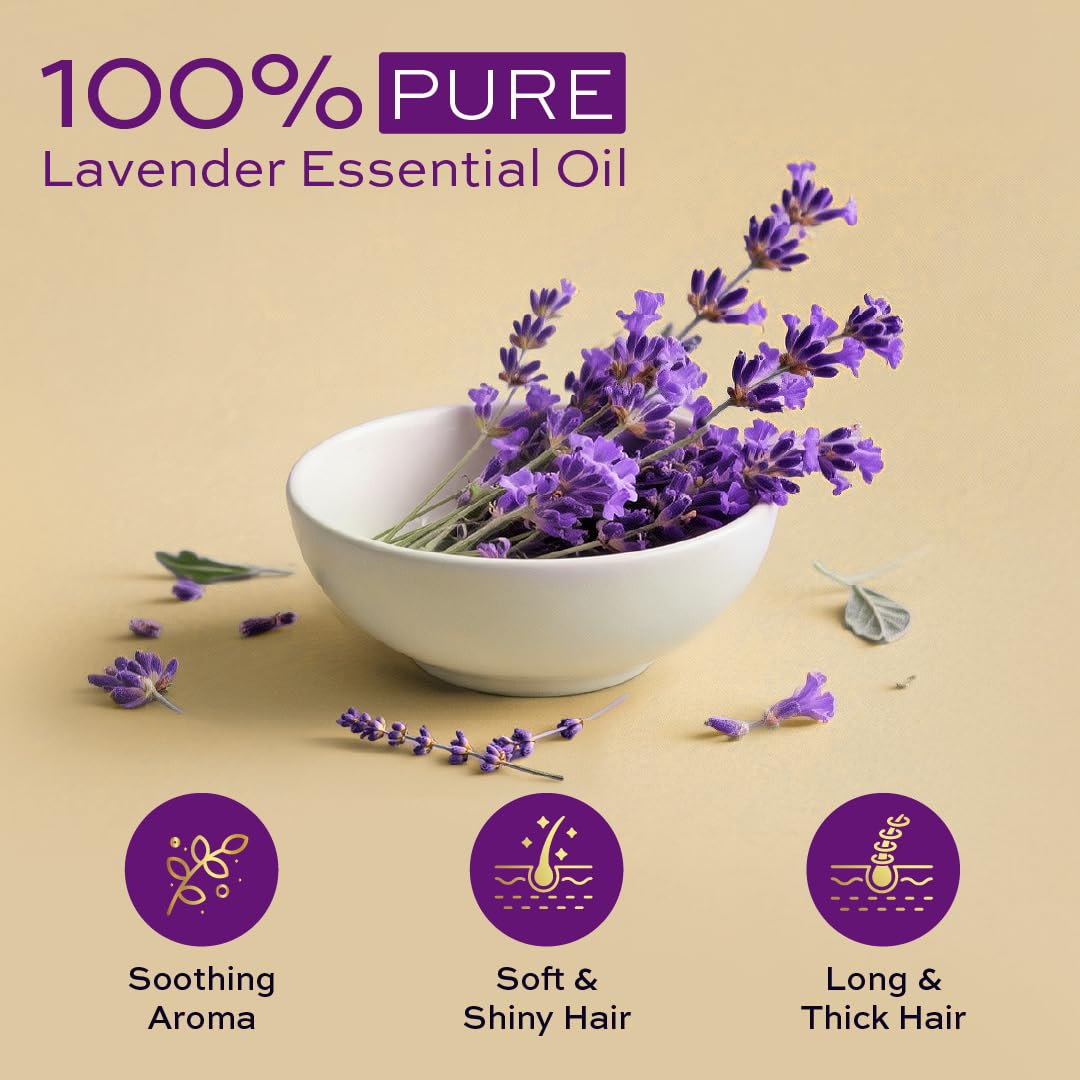 Parachute Advansed Lavender Essential Oil 14ml | 100% Pure | For long & thick hair | Soothing Aroma | Soft & Shiny Hair | Promotes Healthy-Looking Hair