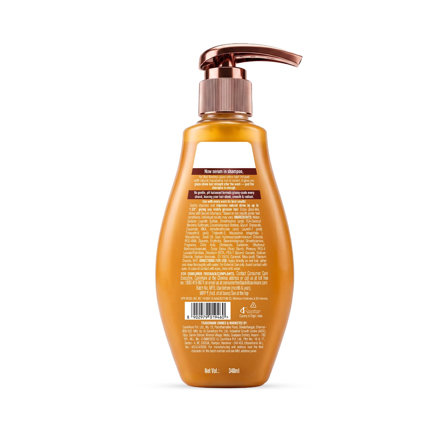 Nyle ++ Serum Shampoo | Glass Shine Hair | Infused with Macadamia Nut Oil Serum | Shine-Enhancing Serum Blend | 340ml