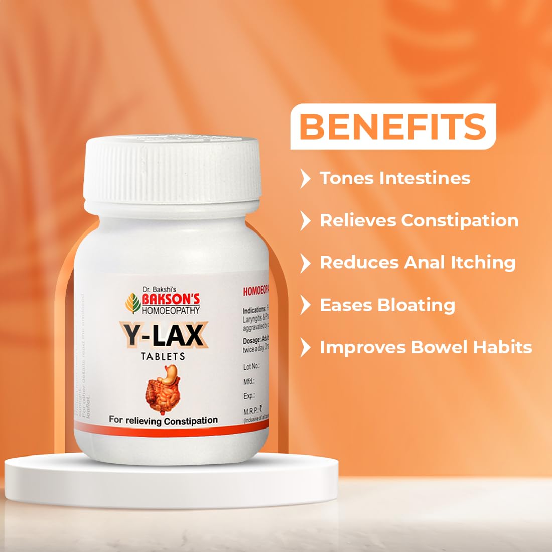 Bakson's Homeopathy Y-Lax Tablet - 200 tabs - Pack of 1