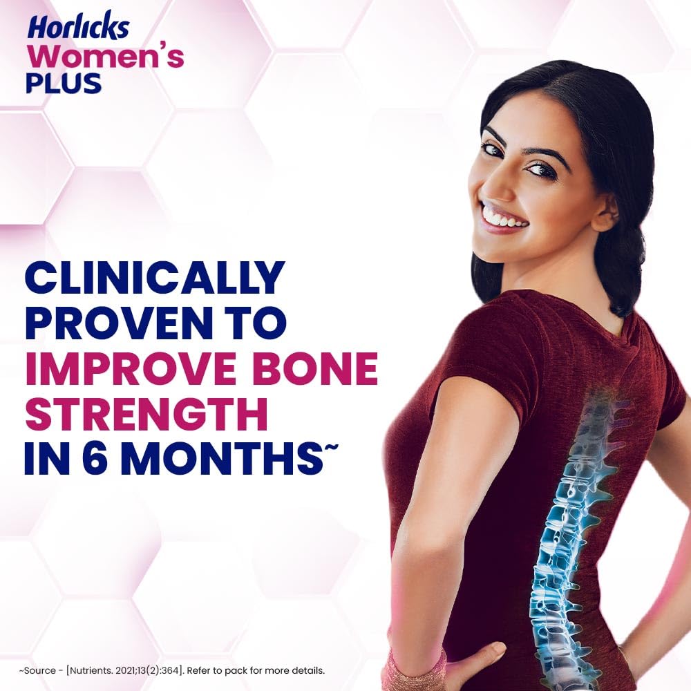 Horlicks Women's Plus Caramel Nutrition Drink 400 g Jar, Nutrition for strong Bones with 100% daily Calcium & Vitamin D - No Added Sugar