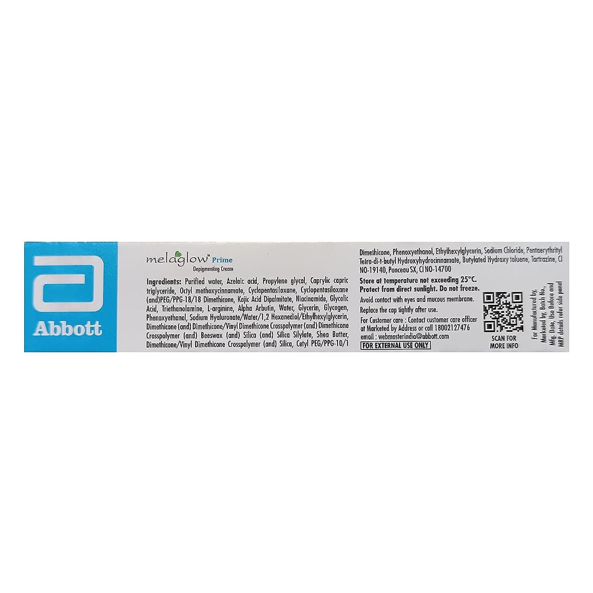 Melaglow Prime Cream 20g Tube For Skin Brightening