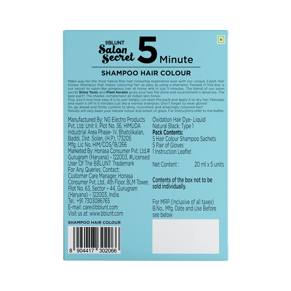 BBLUNT 5 Minute Shampoo Hair Colour