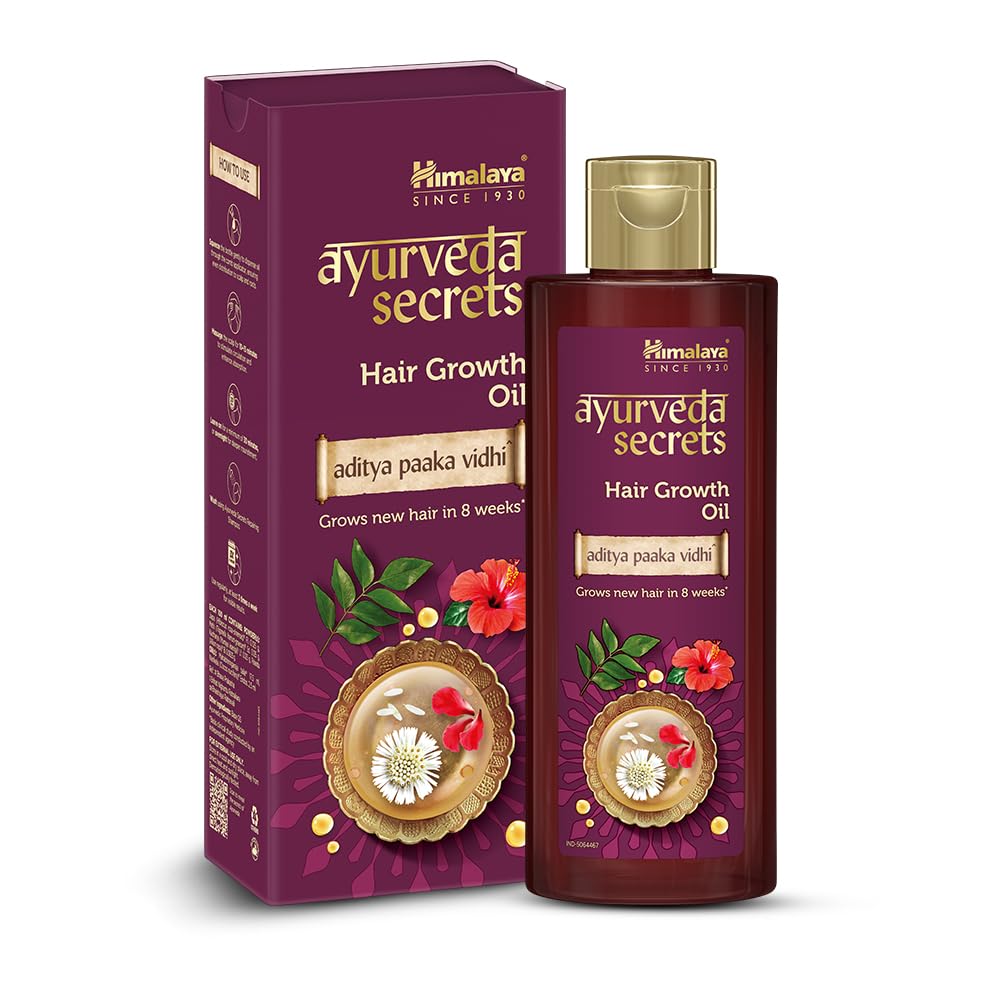 Himalaya Ayurveda Secrets Ayurveda Hair Growth Oil for Men & Women | With Bhringaraja, Hibiscus & Curry Leaf | Supports New Hair Growth & Reduces Damage | Paraben & Sulphate Free | 200 ml