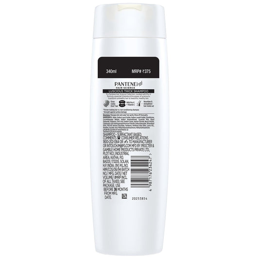 Pantene Advanced Hair Fall Solution Long Black Shampoo For Women 340 Milliliters