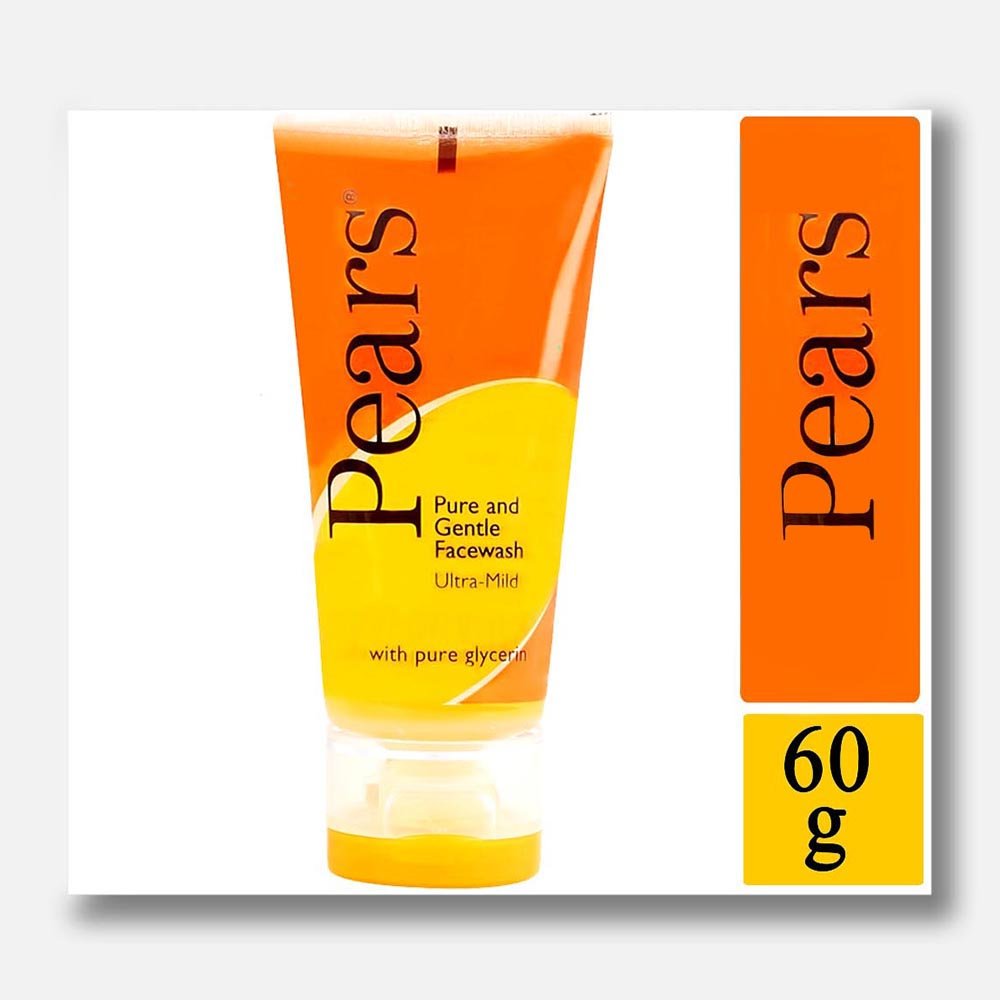 Pears Pure and Gentle Daily Cleansing Facewash - Mild Cleanser - 60 gm
