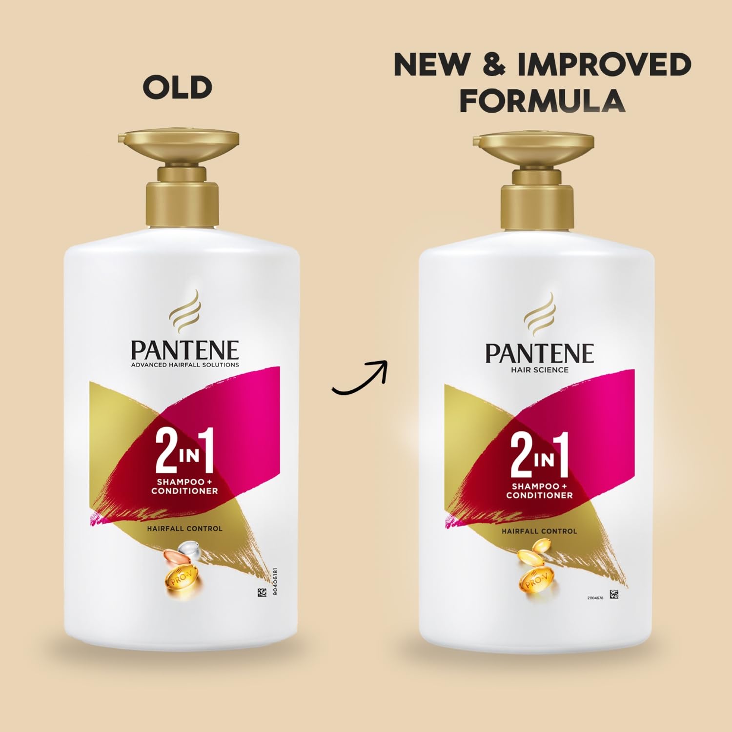 Pantene Advanced Hairfall Solution, 2in1 Anti-Hairfall Shampoo & Conditioner for Women, 1L