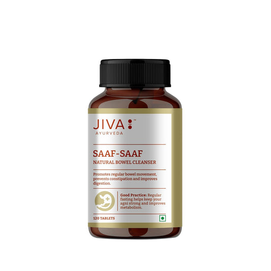 Jiva Ayurveda Saaf-Saaf (120 Tablet) For constipation, bowels, indigestion, peristaltic movements