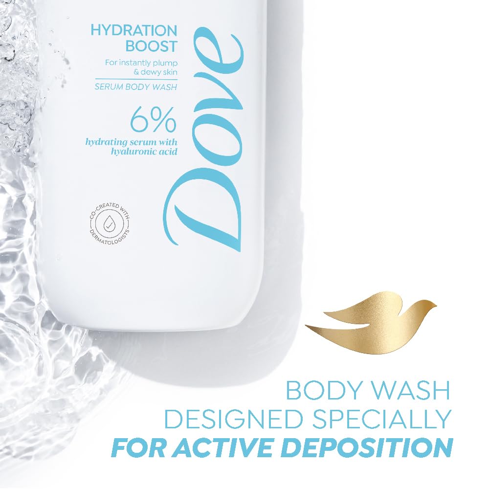 Dove 6% Hydrating Serum With Hyaluronic Acid Hydration Boost Bodywash - 300 ml