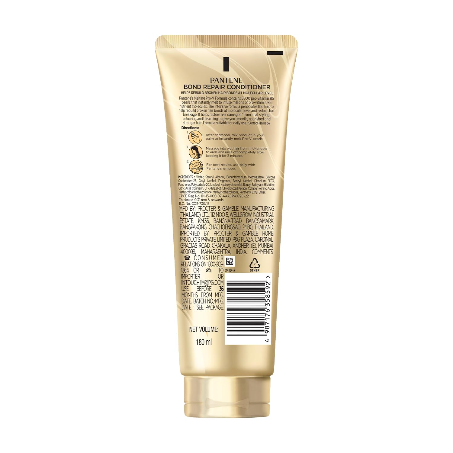 Pantene Bond Repair Conditioner for all 180 millilitre, with 5000