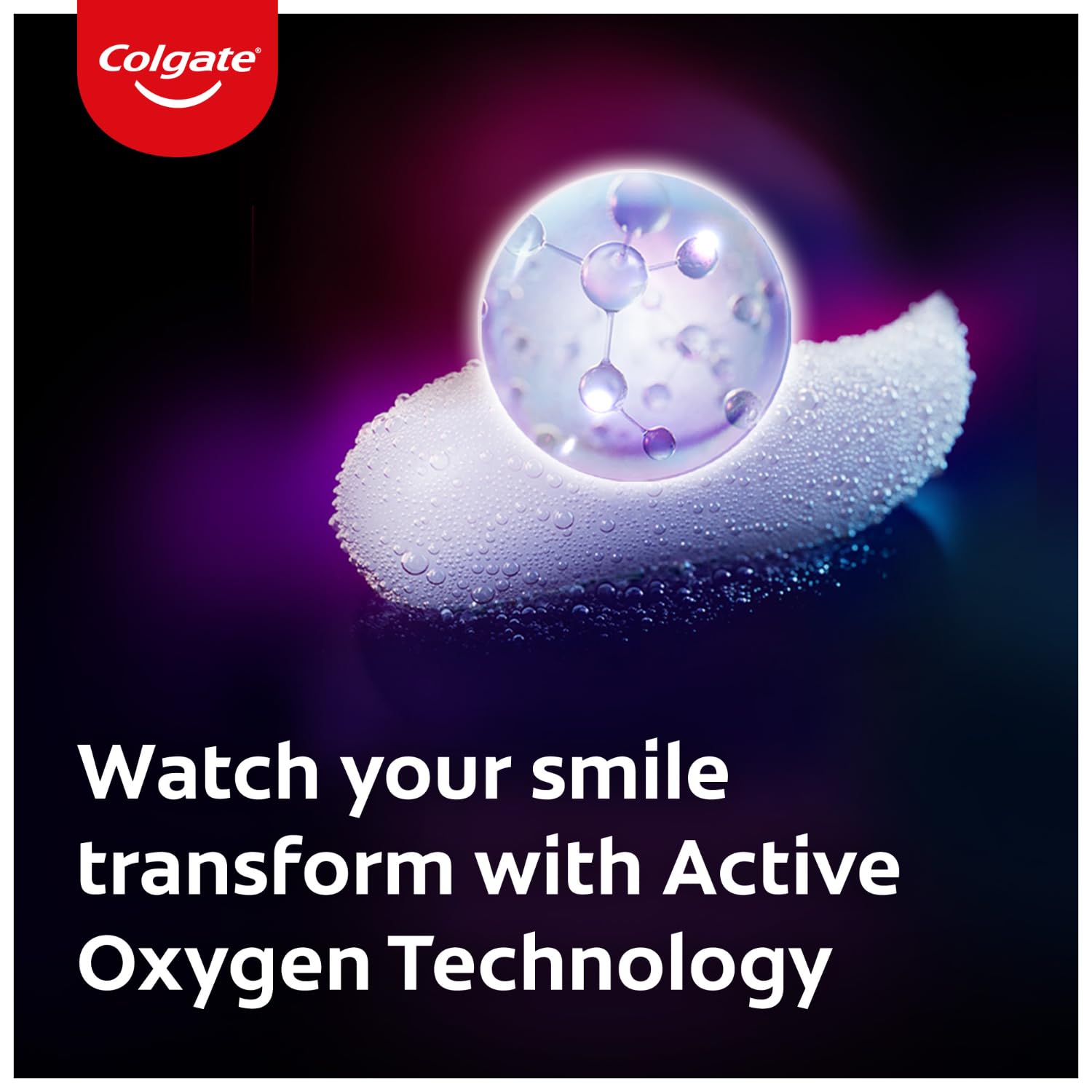 Colgate Visible White O2, Teeth Whitening Toothpaste (25g) for noticeably whiter teeth starting in 3 days with Active Technology, Enamel Safe Teeth Whitening & Fresh Breath(pack of 2)