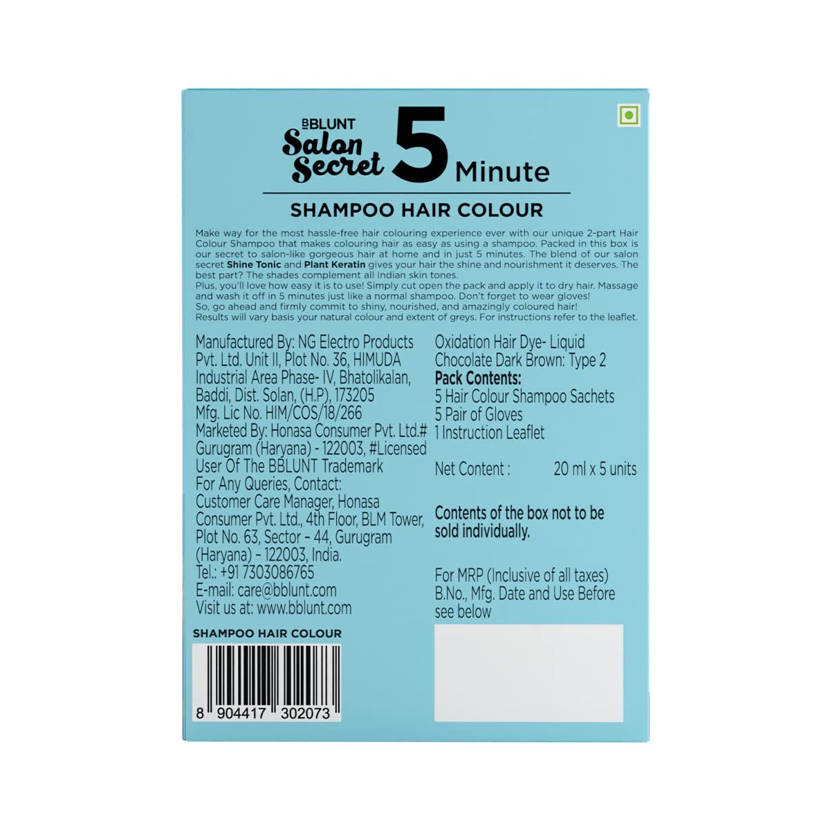 BBLUNT 5 Minute Shampoo Hair Colour