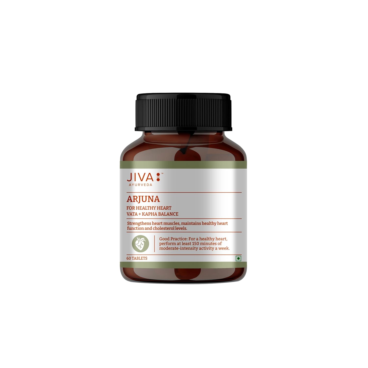 Jiva Arjuna Tablets 500mg Promotes Heart Health | Manages Cholesterol Level - 60 Tablet (Pack of 1)