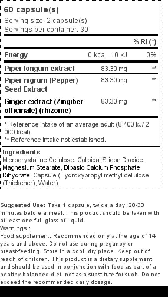 Himalaya Trikatu 60 tablets digestive system