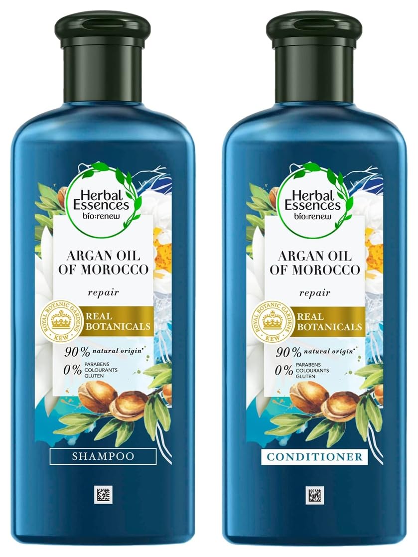 Herbal Essences Argan Oil of Morocco SHAMPOO and CONDITIONER - For Hair Repair and No Frizz-240 ml