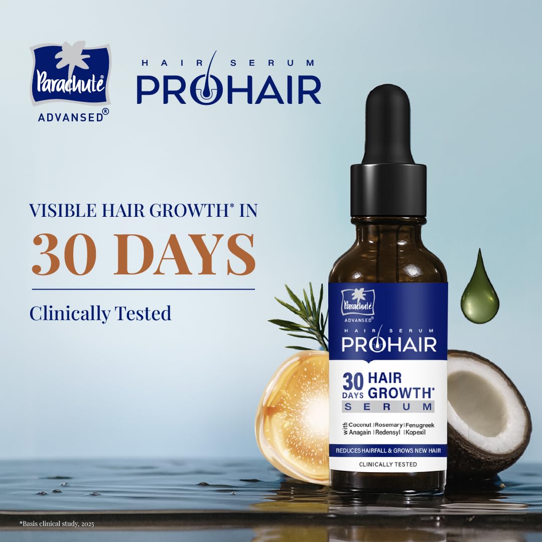 Parachute Advansed 30 days Pro hair Growth Serum | Starts Working From Roots in 14 Days| With Rosemary, Anagain, Redensyl, Kopexil | Reduces Hair fall | Grows New Hair | For Men & Women, 30ml