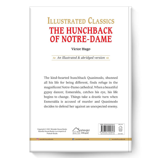 The Hunchback of Notre-Dame for Kids : Illustrated Abridged Children Classic English Novel with Review Questions Hardcover  Book