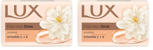 Lux Flaw-less Glow Bathing Soap infused with Vitamin C & E | For Superior Glow | 150g x 3 (Pack of 2)