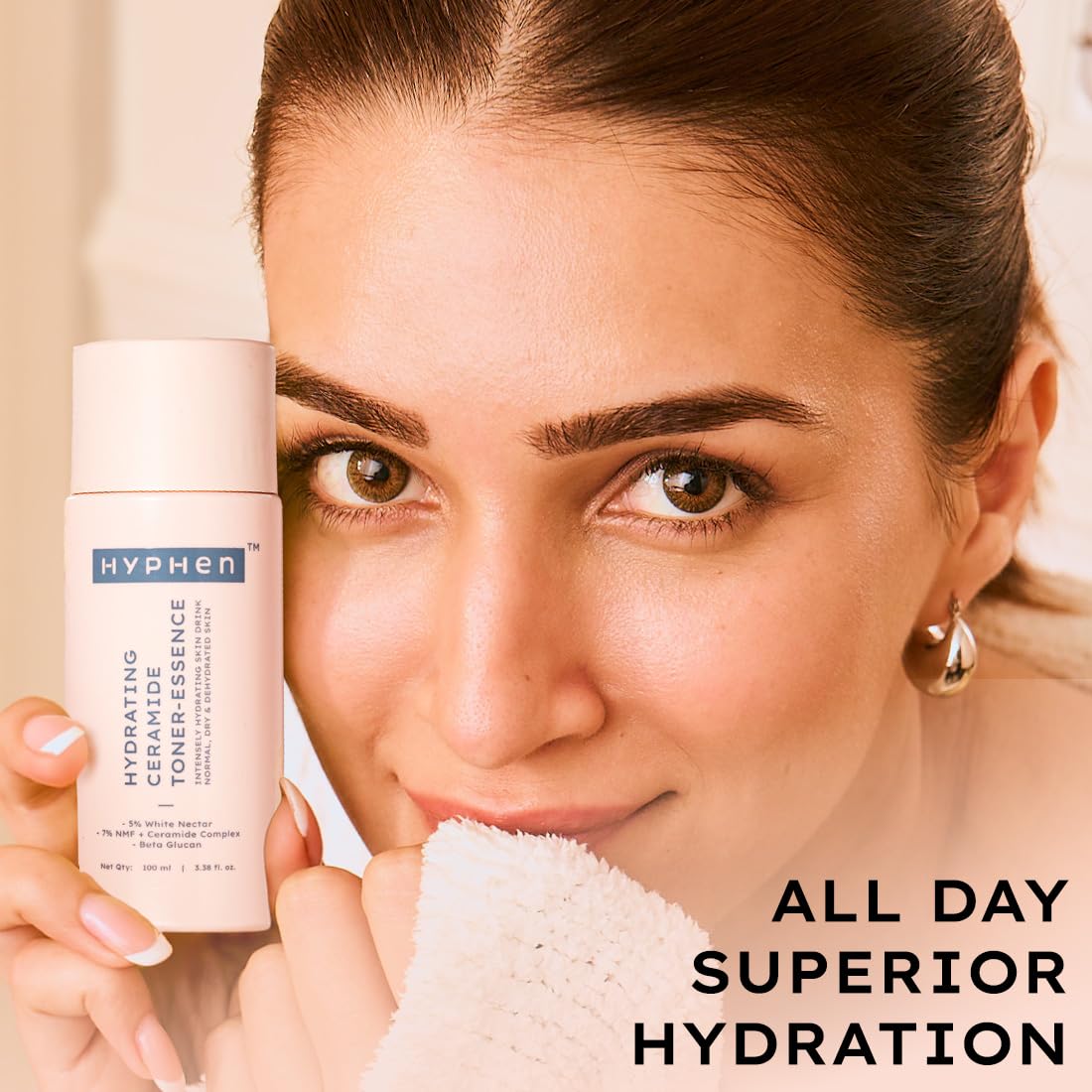 Hyphen 7% Ceramides-NMF Face Toner Essence | 5% Glass Skin Blend with Rice Water-100ml
