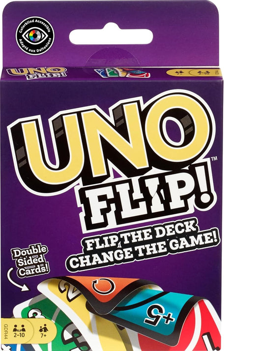 UNO Flip! Card Game – Double-Sided Cards with Dark Mode | Fun Family & Party Game (Ages 7+)