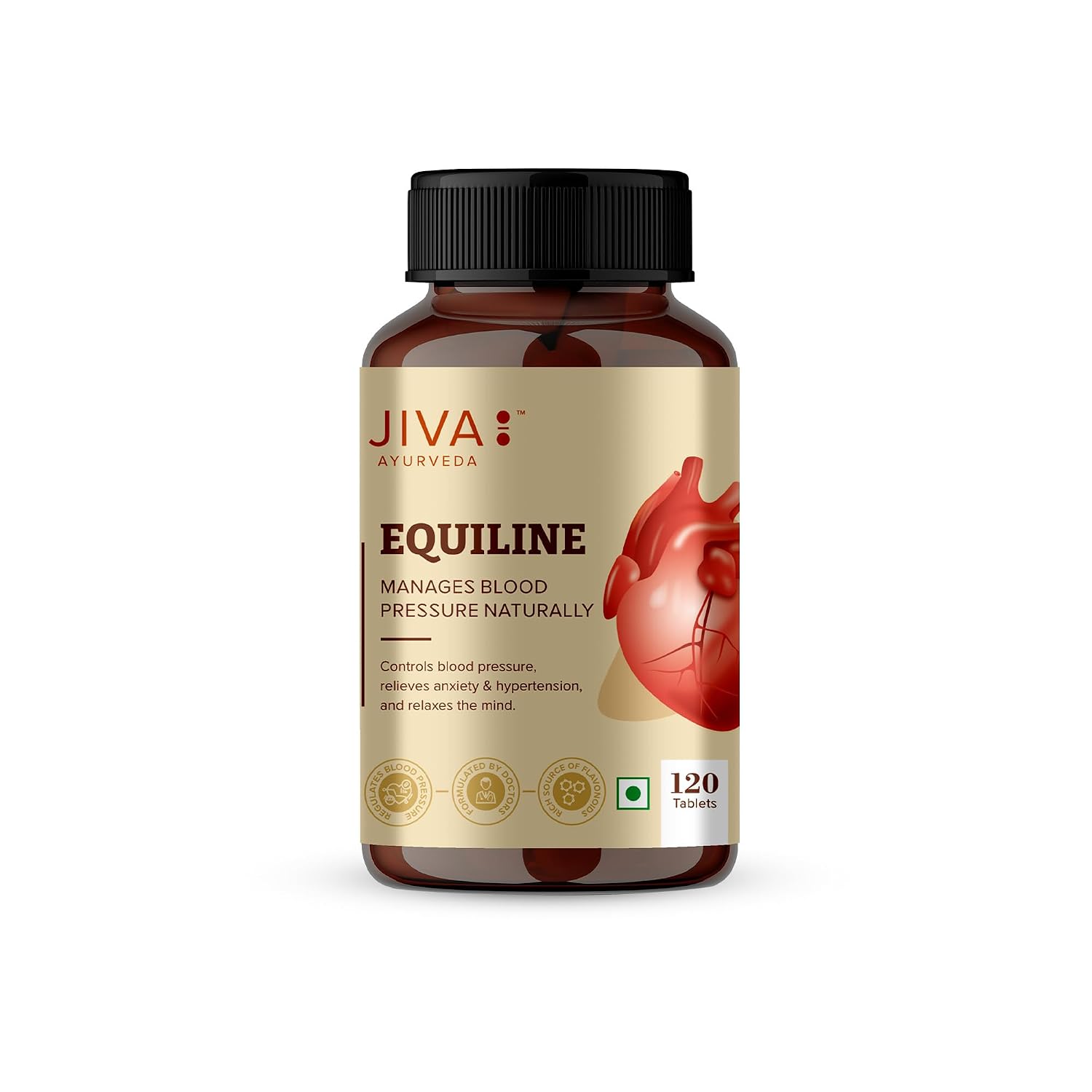 Jiva Ayurveda Equiline (120 Tablets) For immune system, Blood Pressure, Anxiety and Hypertension